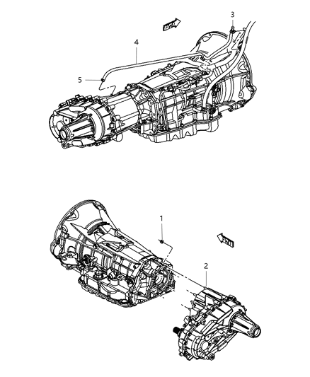 2008 Chrysler Aspen Transfer Case Mounting & Venting Diagram 2 - Thumbnail