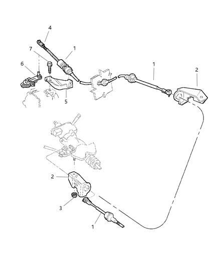 1997 Dodge Grand Caravan Controls , Gearshift , Column Shaft Diagram 2 - Thumbnail