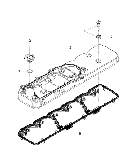 2013 Ram 3500 Cab Chassis Cylinder Head & Cover & Rocker Housing Diagram 4 - Thumbnail