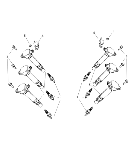 2008 Dodge Avenger Spark Plugs & Ignition Coil Diagram 3 - Thumbnail