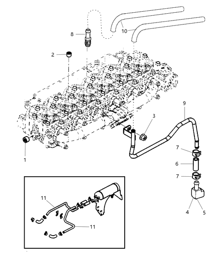 2002 Dodge Ram 2500 Regular Cab Plumbing - Heater Diagram 3 - Thumbnail