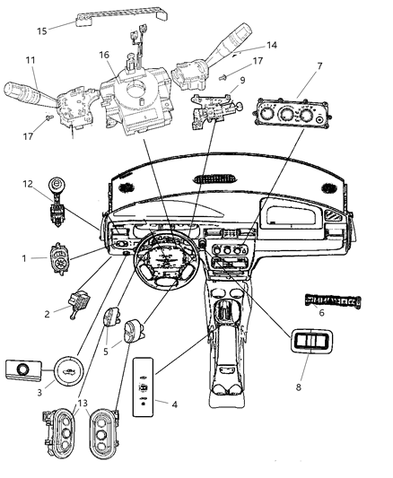 2007 Chrysler Sebring Switch Speed Control Diagram for 4671929AA