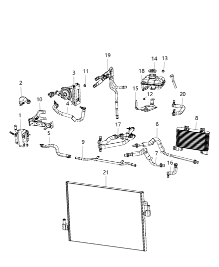 2020 Dodge Challenger Oil Return Tube Diagram for 68449582AA