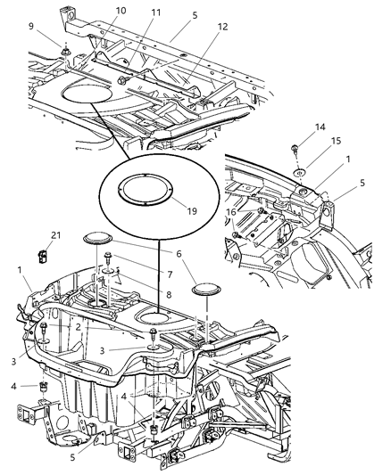 2009 Dodge Viper Bracket Tail Lamp Diagram for 5029120AA