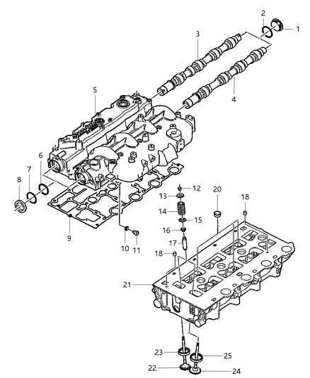 2003 Jeep Liberty Camshaft & Valves Diagram 2 - Thumbnail