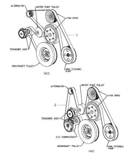 2007 Dodge Ram 3500 Pickup Drive Belts Diagram 2 - Thumbnail