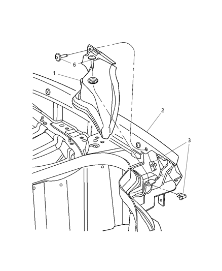 2010 Dodge Viper Isolator Foam Diagram for 5029520AA