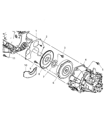 2004 Chrysler PT Cruiser Transaxle Assembly & Mounting Diagram 3 - Thumbnail
