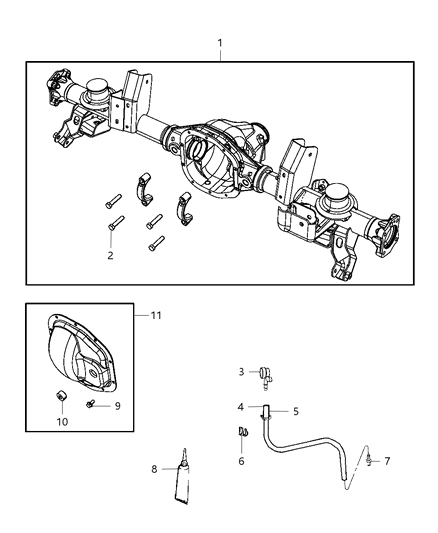 2010 Jeep Grand Cherokee Housing And Vent of Rear Axle; Differential And Drive Line Diagram 2 - Thumbnail
