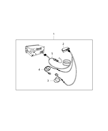 2014 Jeep Wrangler Hands Free Kit - Cellular Phone Diagram 1 - Thumbnail