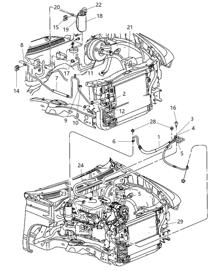2002 Dodge Durango Discharge Hose Diagram for 55056097AB