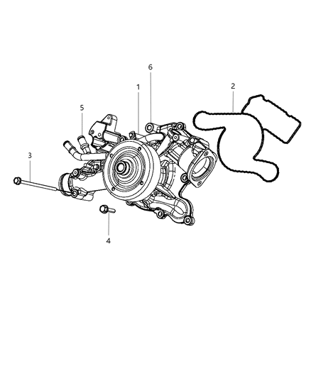 2009 Dodge Durango Water Pump & Related Parts Diagram 2 - Thumbnail