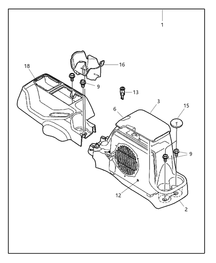 2001 Jeep Wrangler Console Diagram