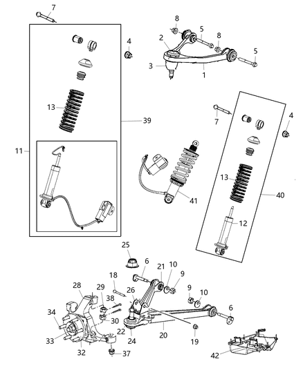 2016 Dodge Viper Upper Control Arm, Front Passenger Side Diagram for 5290276AE