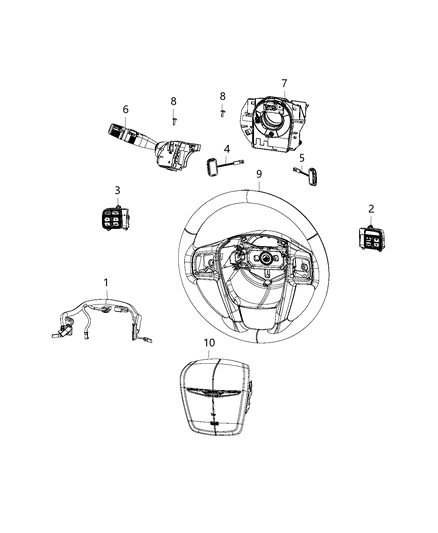 2020 Dodge Grand Caravan Multifunction Switch Diagram for 56046114AF