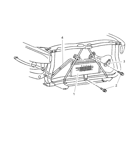 2002 Dodge Ram 3500 Regular Cab Transmission Auxiliary Oil Cooler Diagram 1 - Thumbnail