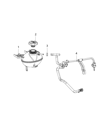 2020 Jeep Compass Coolant Recovery Bottle Diagram 1 - Thumbnail