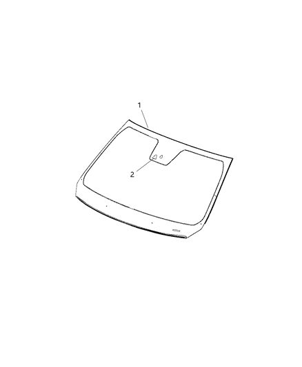 2014 Jeep Cherokee Windshield Shipping Assembly-30 Lite Glass Diagram for 68223871AA