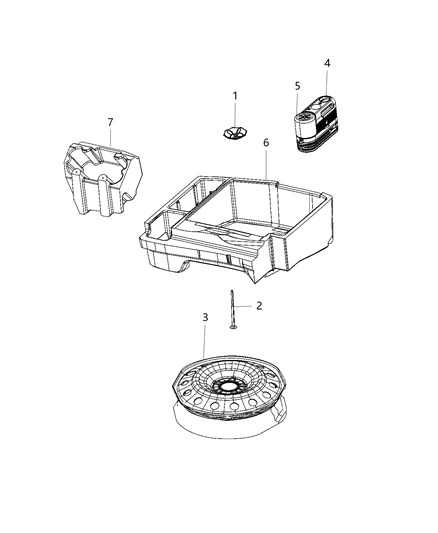2015 Dodge Challenger Spare Tire Stowage Diagram