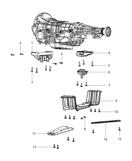 2013 Dodge Durango Structural Collar & Transmission Mount Diagram 1 - Thumbnail