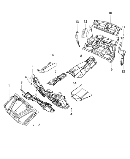 2019 Dodge Challenger Silencer Diagram for 68166411AG