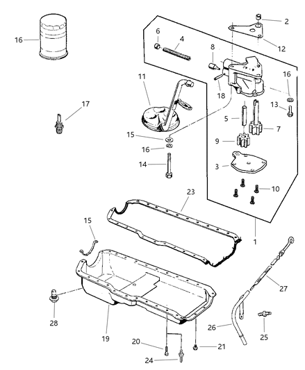 2003 Jeep Grand Cherokee Screw Hexagon Head Coned .312-18X.875 Diagram for 6036407AA