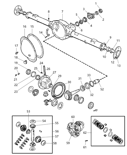 2004 Jeep Liberty Case Assembly Differential Diagram for 52114057AA