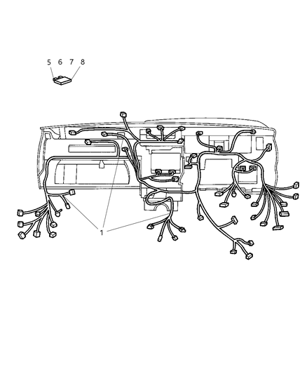 2000 Jeep Grand Cherokee Junction Block Relay Diagram for 56042148AG