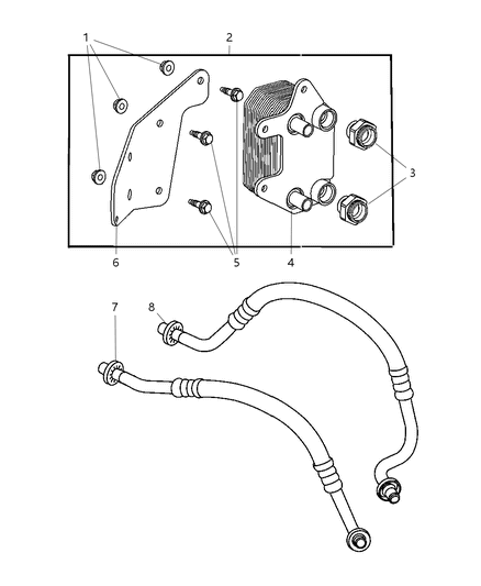 2006 Dodge Ram 1500 Cooler Assembly Diagram for 5290412AC