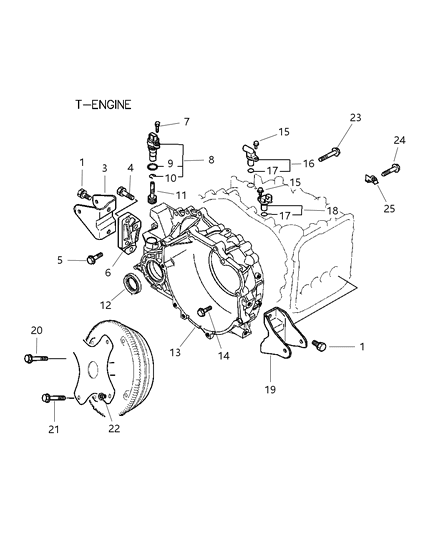 2001 Dodge Stratus Vehicle Speed Sensor Diagram for MR534577