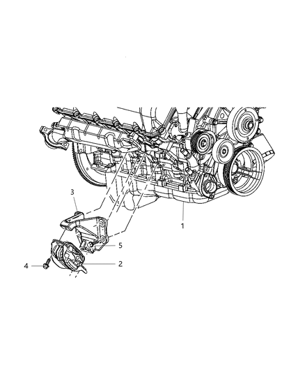 2007 Dodge Ram 2500 Mounts, Front Diagram 3 - Thumbnail
