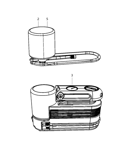 2017 Ram 3500 Emergency Kit Tire Repair Tire Sealant And Compressor Diagram for 82214295