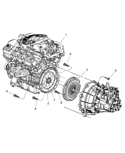 2004 Dodge Stratus Sedan Transaxle Mounting Diagram