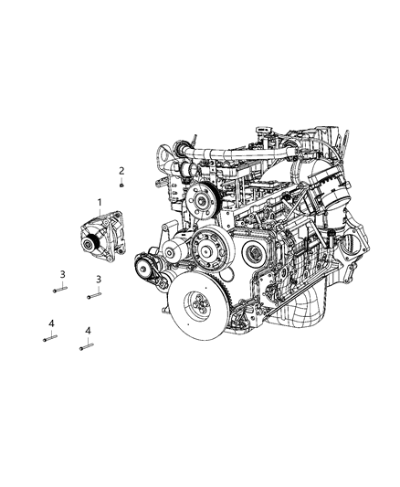 2020 Ram 3500 Cab Chassis Generator/Alternator & Related Parts Diagram 3 - Thumbnail