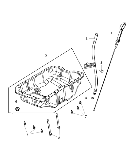 2016 Jeep Renegade Indicator Engine Oil Level Diagram for 5047868AB
