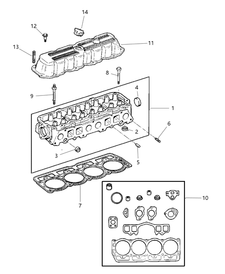 2000 Jeep Cherokee Cylinder Head Diagram 2 - Thumbnail