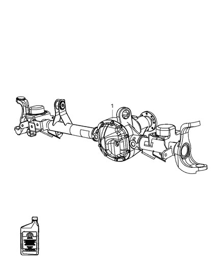 2011 Jeep Wrangler Front Axle Assembly Diagram 1 - Thumbnail