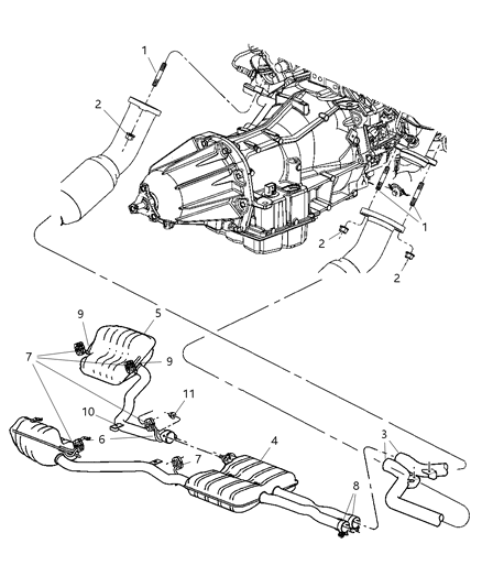 2005 Dodge Magnum Nut Spring Diagram for 4578363AA