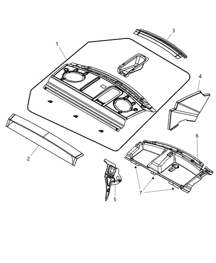2012 Dodge Avenger Outer Reinforcement, Rear Passenger Side Diagram for 5008820AA