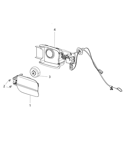 2012 Dodge Charger Fuel Filler Housing & Door Diagram