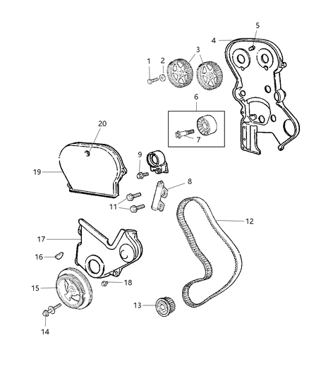 2005 Dodge Neon Timing Belt & Cover Diagram 2 - Thumbnail