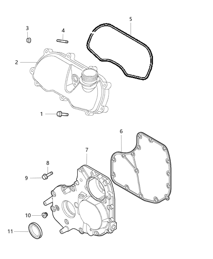 2017 Ram ProMaster 2500 Timing Case Cover Diagram 1 - Thumbnail