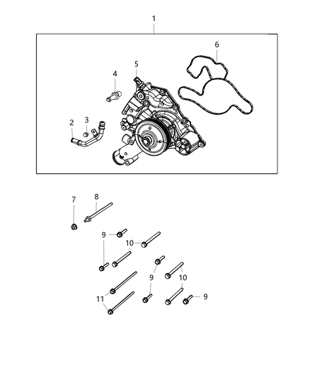 2021 Ram 1500 Water Pump & Related Parts Diagram 3 - Thumbnail