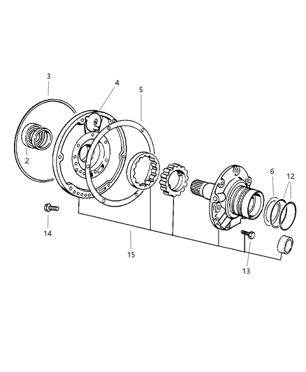 1998 Jeep Grand Cherokee Oil Pump With Reaction Shaft Diagram 3 - Thumbnail