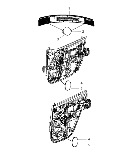 2010 Dodge Caliber Instrument Panel Speaker Diagram for 5030478AA