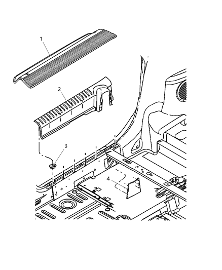 2008 Chrysler PT Cruiser Scuff Plates Diagram 1 - Thumbnail