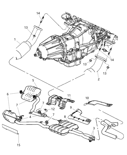 2008 Dodge Challenger Heat Shield, Rear Diagram for 4780895AB