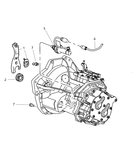 2004 Chrysler Sebring Actuator Hydraulic Clutch Diagram for 4593499AB