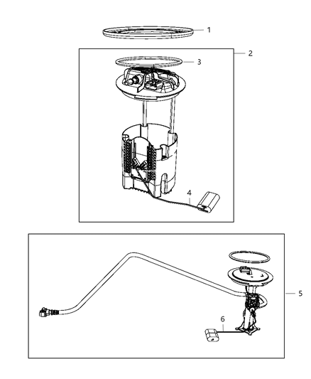 2013 Jeep Grand Cherokee Module Kit Fuel Pump/Level Unit Diagram for 5145585AB