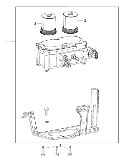 2017 Jeep Cherokee Fuel Filter & Water Separator Diagram
